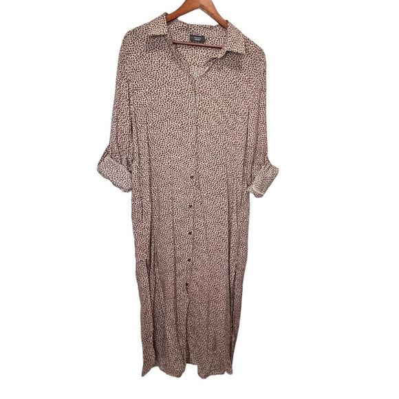 VICI Oversized Leopard Print Midi Shirt Dress Size Medium - Picture 1 of 11